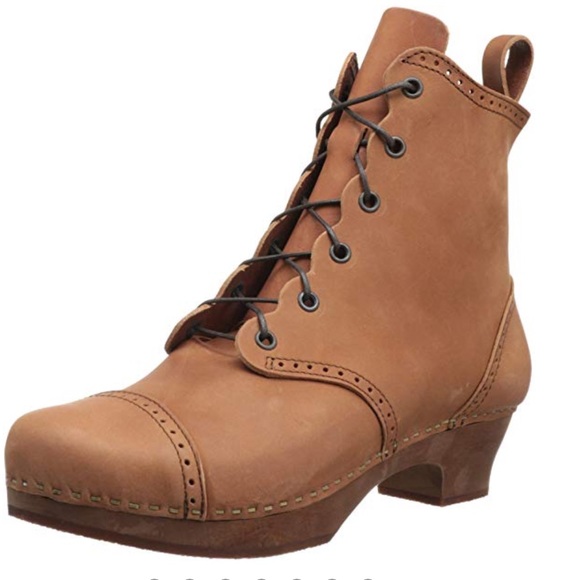 Swedish Hasbeens Shoes - Swedish Hasbeen Grandma Debutant Boot- Brown